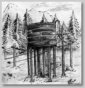 sketch of water tank - by Brian